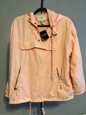 Forever 21 Women's Pink Pullover Hooded  Windbreaker Jacket Coat Size M